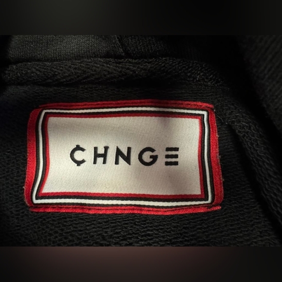 Chnge Hoodie EUC Kangaroo Black Pull Over Size Small - Picture 8 of 10